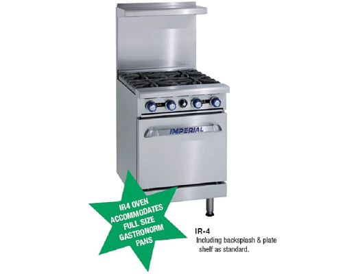 Imperial Gas 4 Burner Open Top Range Oven IR4
